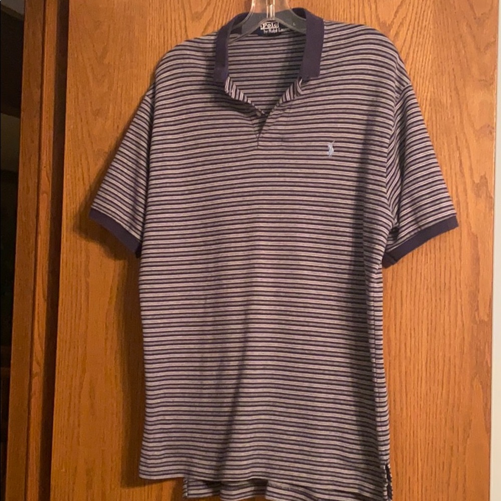 Men’s Polo Ralph Lauren navy&white stripe shirt